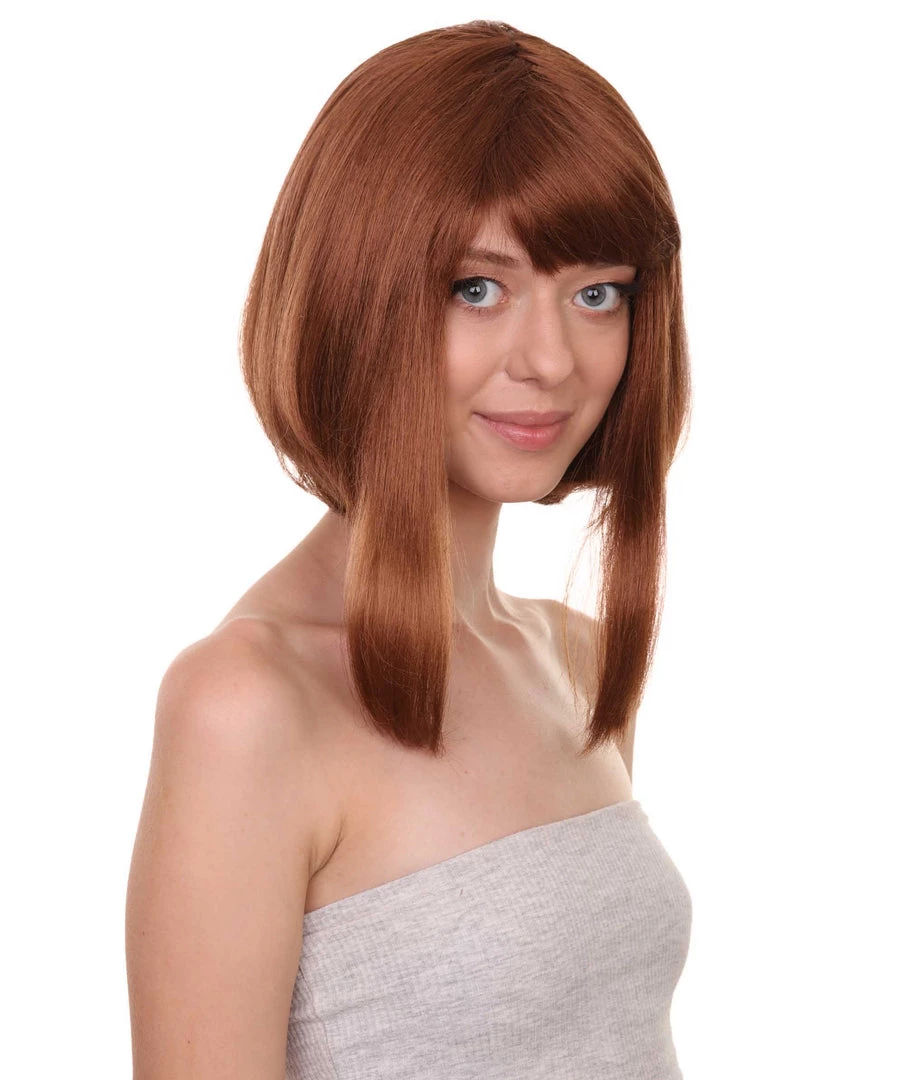 Adult Women's 14" Inch Medium Length Straight Halloween Cosplay Animated Pro Hero Costume Wig, Synthetic Soft Fiber Hair, Perfect For Your Next Conventiton And Group Anime Party! | HPO