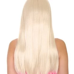 HPO Women's Womens Blonde Long Bob Wig | Glamour Fashion Cosplay Halloween Wig | Premium Breathable Capless Cap