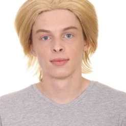 HPO Men's Doctor Mens Wig | Blonde Cosplay Halloween Wig | Premium Breathable Capless Cap