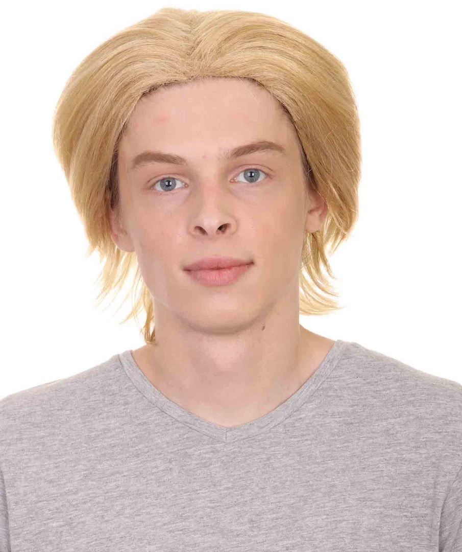 HPO Men's Doctor Mens Wig | Blonde Cosplay Halloween Wig | Premium Breathable Capless Cap