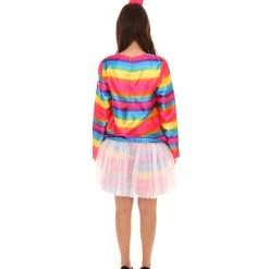 HPO Adult Women's Unicorn 2 Piece Costume | Rainbow Cosplay Costume