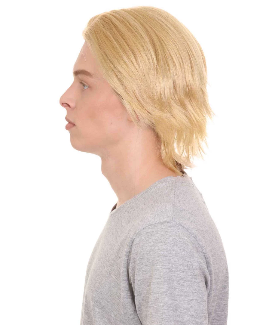HPO Men's Doctor Mens Wig | Blonde Cosplay Halloween Wig | Premium Breathable Capless Cap