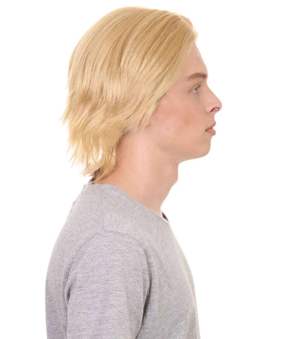 HPO Men's Doctor Mens Wig | Blonde Cosplay Halloween Wig | Premium Breathable Capless Cap