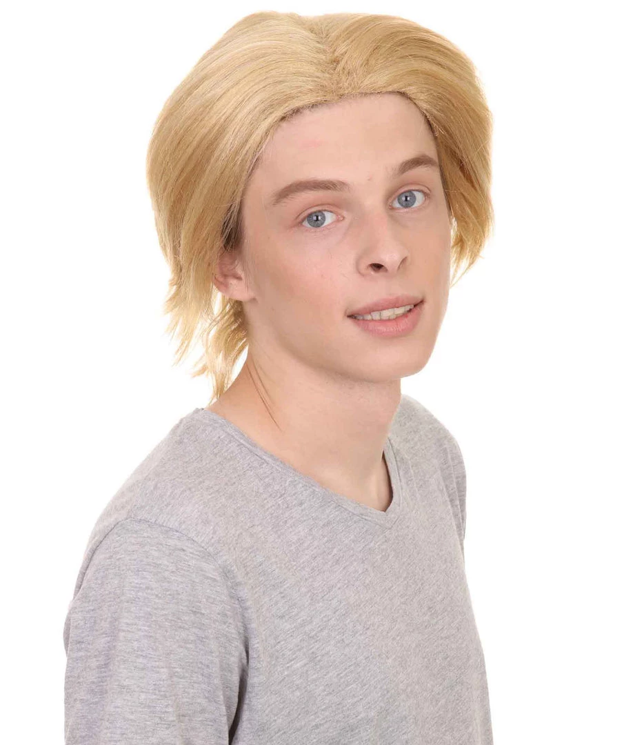 HPO Men's Doctor Mens Wig | Blonde Cosplay Halloween Wig | Premium Breathable Capless Cap