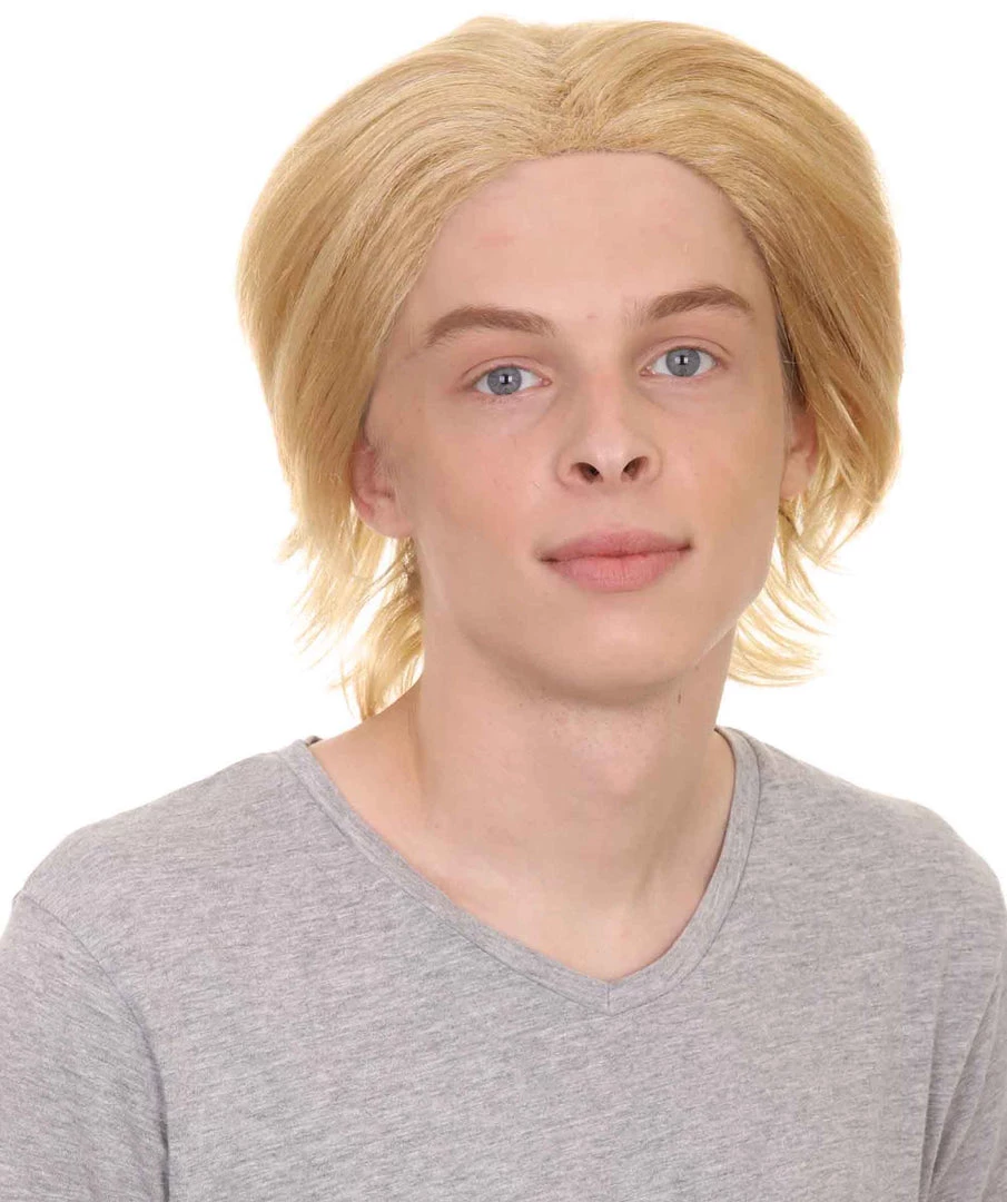 HPO Men's Doctor Mens Wig | Blonde Cosplay Halloween Wig | Premium Breathable Capless Cap