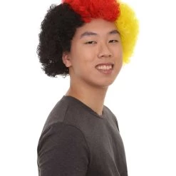 FLAGWIGS Germany Sport Afro Fun Wig | Jumbo Red Black Yellow Wig