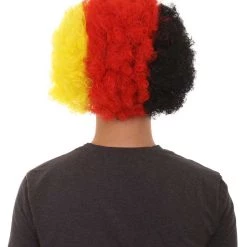 FLAGWIGS Germany Sport Afro Fun Wig | Jumbo Red Black Yellow Wig
