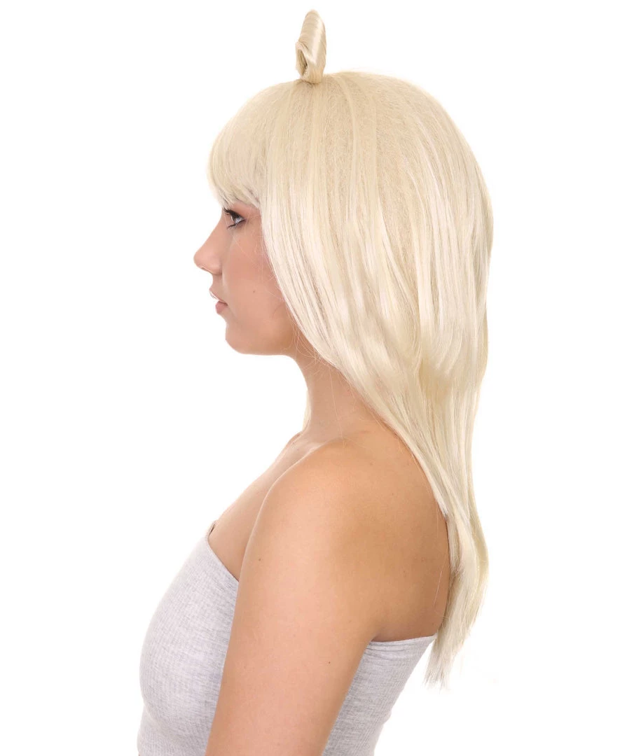HPO Pop Sensation Womens Wig | Party Ready Blonde Fancy Cosplay Halloween Wig | Premium Breathable Capless Cap