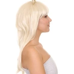HPO Pop Sensation Womens Wig | Party Ready Blonde Fancy Cosplay Halloween Wig | Premium Breathable Capless Cap