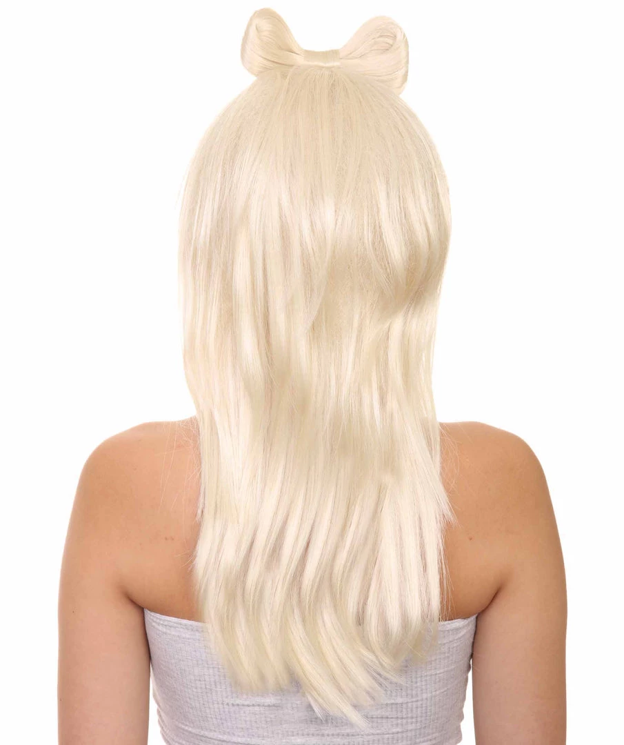 HPO Pop Sensation Womens Wig | Party Ready Blonde Fancy Cosplay Halloween Wig | Premium Breathable Capless Cap