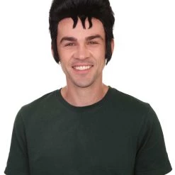 HPO Men's Men Fashion Cosplay Black Wig | Premium Breathable Capless Cap