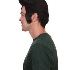 HPO Men's Men Fashion Cosplay Black Wig | Premium Breathable Capless Cap