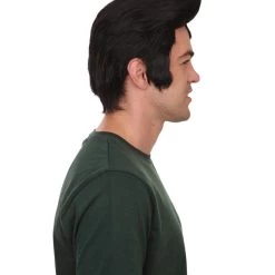 HPO Men's Men Fashion Cosplay Black Wig | Premium Breathable Capless Cap