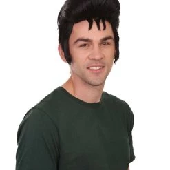 HPO Men's Men Fashion Cosplay Black Wig | Premium Breathable Capless Cap