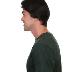 HPO Men's Mens Singer Wig | Black Celebrity Wig | Premium Breathable Capless Cap