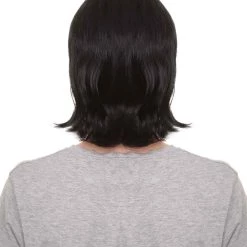 HPO 60's Mod Men Wig | Black Vintage Wig | Premium Breathable Capless Cap Men's