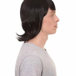 HPO 60's Mod Men Wig | Black Vintage Wig | Premium Breathable Capless Cap Men's