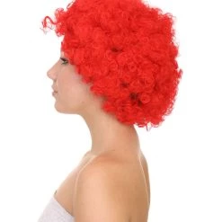 HPO Men's Red Butterfly Womens Wig | Super Size Jumbo Afro Character Cosplay Halloween Wig | Premium Breathable Capless Cap