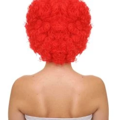HPO Men's Red Butterfly Womens Wig | Super Size Jumbo Afro Character Cosplay Halloween Wig | Premium Breathable Capless Cap