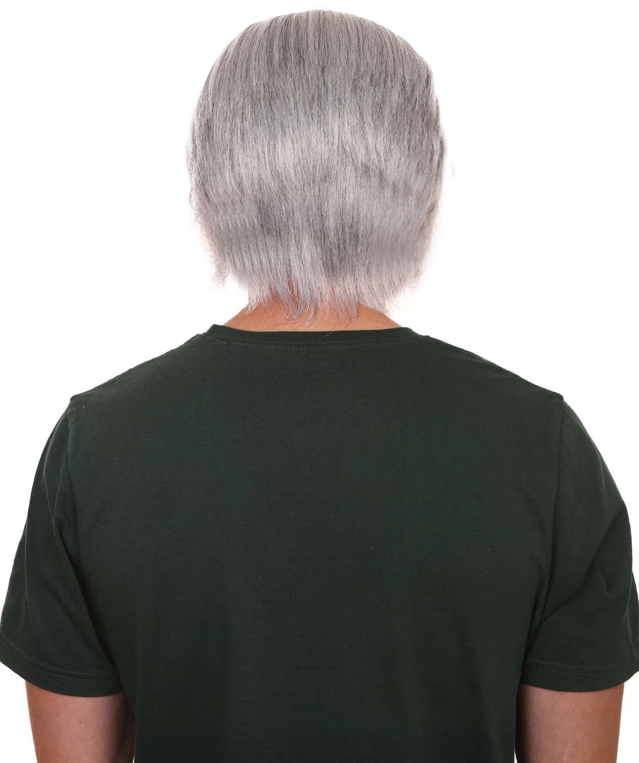 HPO Mens Grey Bald Cap Wig With Eye Patch | Cosplay Halloween Wig Men's
