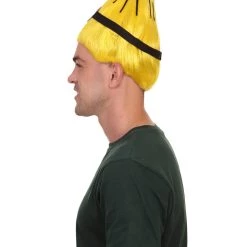 HPO Animation Yellow Mens Wig | Yellow Tall Wig | Premium Breathable Capless Cap Men's