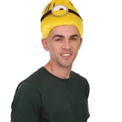 HPO Animation Yellow Mens Wig | Yellow Tall Wig | Premium Breathable Capless Cap Men's