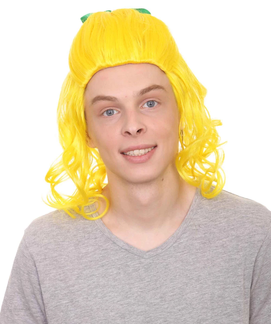 HPO Ugly Sister Women's Fairytale Wig | Yellow Halloween Wig | Premium Breathable Capless Cap