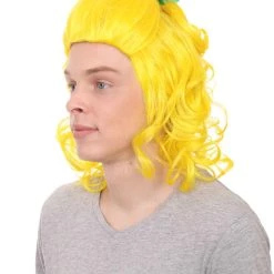 HPO Ugly Sister Women's Fairytale Wig | Yellow Halloween Wig | Premium Breathable Capless Cap