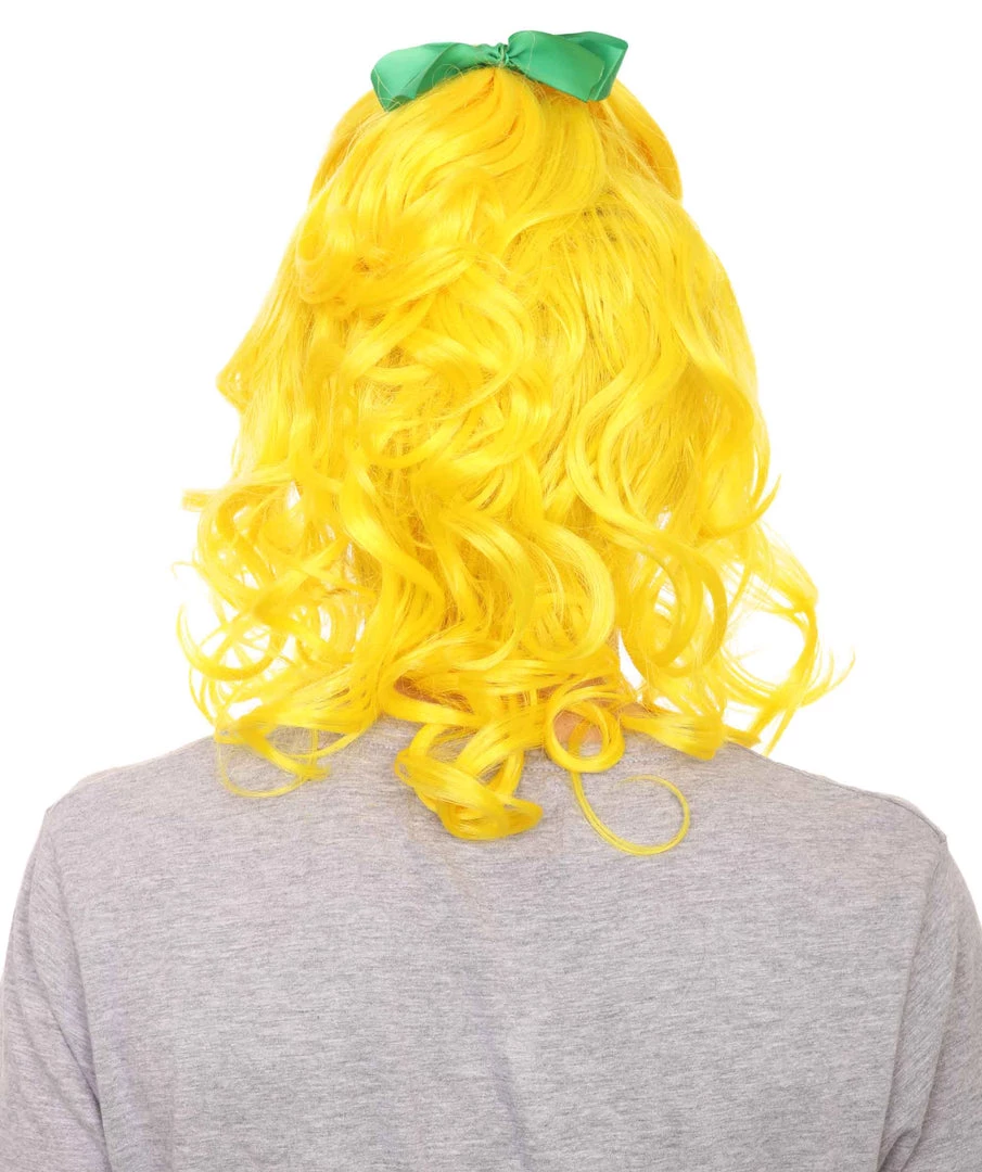 HPO Ugly Sister Women's Fairytale Wig | Yellow Halloween Wig | Premium Breathable Capless Cap