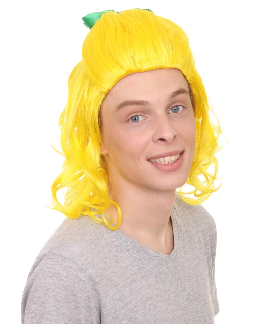 HPO Ugly Sister Women's Fairytale Wig | Yellow Halloween Wig | Premium Breathable Capless Cap
