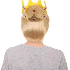 HPO President II Mens Wig W/ Golden Jeweled Crown | Blonde Wig | Premium Breathable Capless Cap