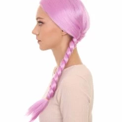 HPO Womens Slovenia Braided Wig Song Contest 2018 | Purple Celebrity Wigs | Premium Breathable Capless Cap