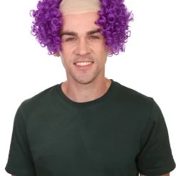 HPO Mens Scary Bald Clown Curly Wigs Collection | Cosplay Halloween Wigs Men's
