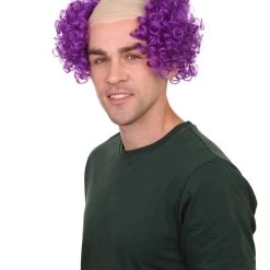 HPO Mens Scary Bald Clown Curly Wigs Collection | Cosplay Halloween Wigs Men's