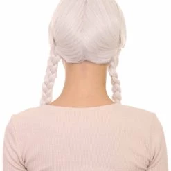 HPO Women's Womens Grandma Wig | White Traditional TV/Movie Party Ready Fancy Cosplay Halloween Wig | Premium Breathable Capless Cap