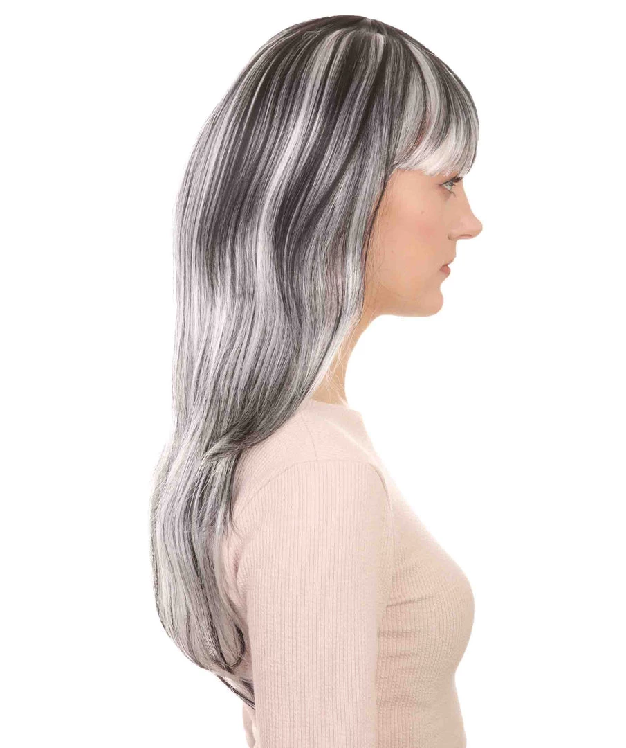 HPO Women's Womens Sinister Witch Wig | Horror Cosplay Halloween Wig | Premium Breathable Capless Cap