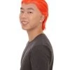 HPO Men's All Back Orange Mens Wig | Cosplay Halloween Wig | Premium Breathable Capless Cap