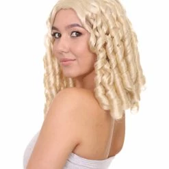 HPO Blonde Glamour Womens Wig | Party Event Ready Cosplay Halloween Wig | Premium Breathable Capless Cap