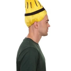 HPO Animation Yellow Mens Wig | Yellow Cartoon Wig | Premium Breathable Capless Cap