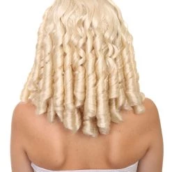 HPO Blonde Glamour Womens Wig | Party Event Ready Cosplay Halloween Wig | Premium Breathable Capless Cap