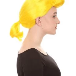 HPO Women's Animation Style Wig | Yellow Wigs | Premium Breathable Capless Cap
