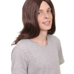 HPO Hollywood Mens Rocker Wig | Pop Star Cosplay Halloween Wig | Premium Breathable Capless Cap