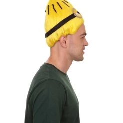 HPO Animation Yellow Mens Wig | Tall Yellow Cartoon Wig | Premium Breathable Capless Cap