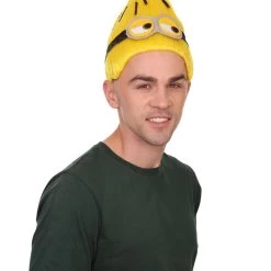 HPO Animation Yellow Mens Wig | Tall Yellow Cartoon Wig | Premium Breathable Capless Cap