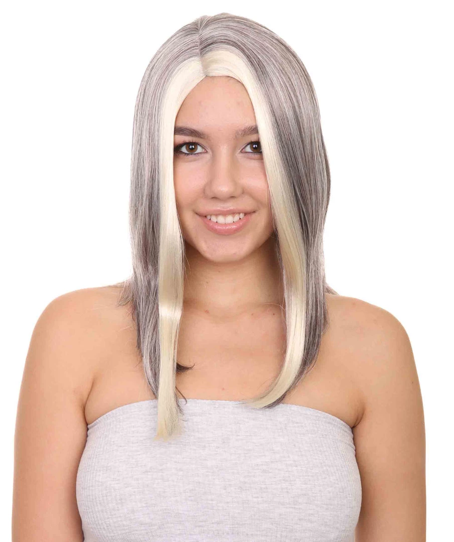HPO TV President Womens Wig | Blond Black Movie Wig | Premium Breathable Capless Cap Men's
