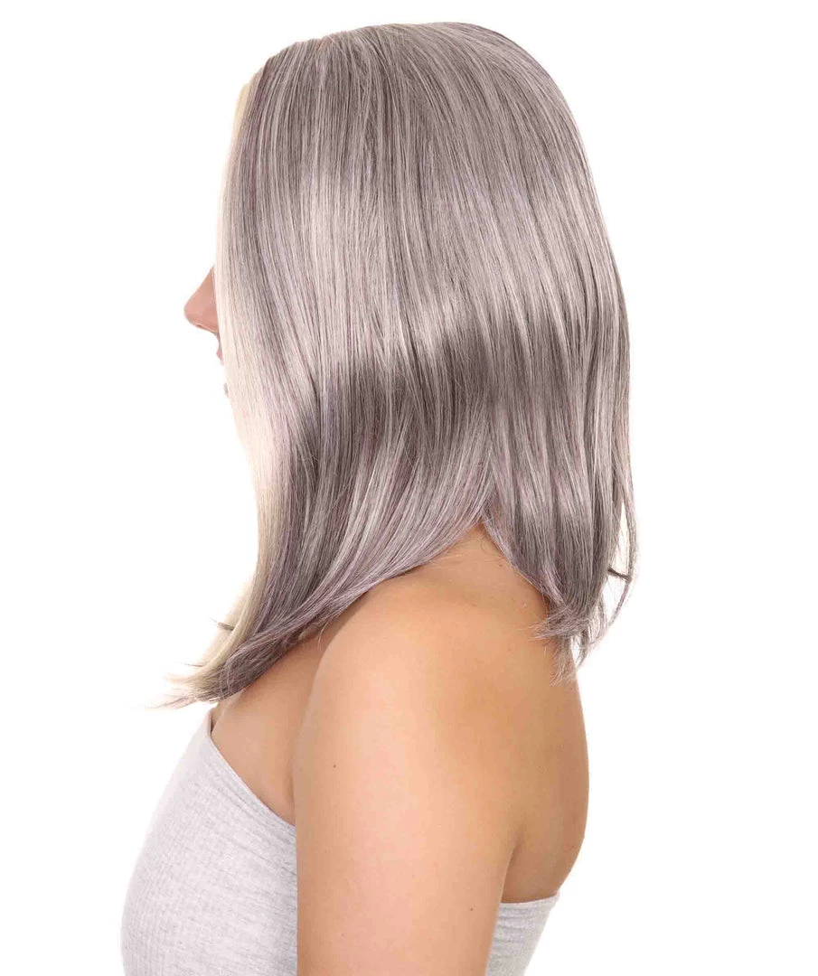 HPO TV President Womens Wig | Blond Black Movie Wig | Premium Breathable Capless Cap Men's