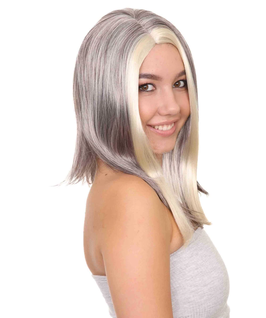 HPO TV President Womens Wig | Blond Black Movie Wig | Premium Breathable Capless Cap Men's