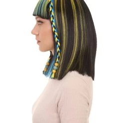 HPO Womens Medium Straight Styles Multi Color Wig | Premium Breathable Capless Cap