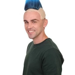 HPO Cartoon Mens Wig | Blue Cosplay Halloween Wig Men's