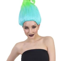 BC SALE Bluish Green Troll Wigs | Cosplay Trolls Wig | Premium Breathable Capless Cap